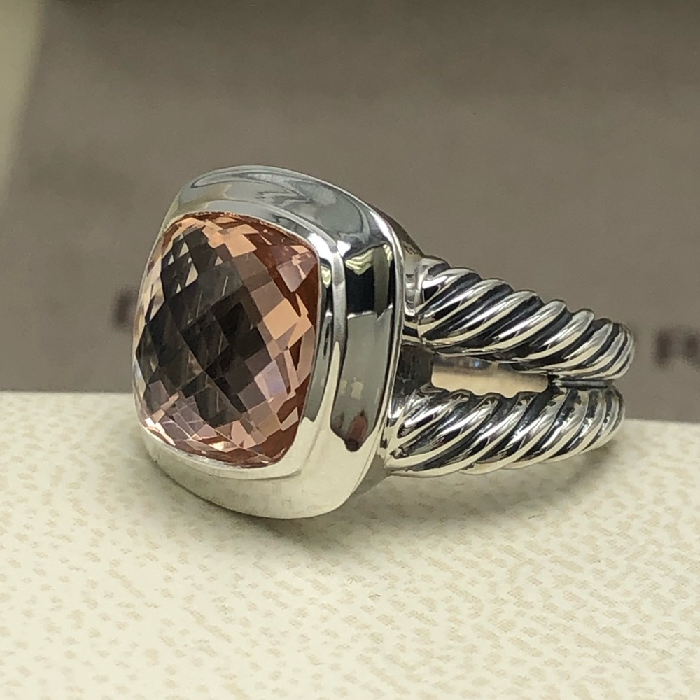 David Yurman Albion Ring 11mm With Morganite